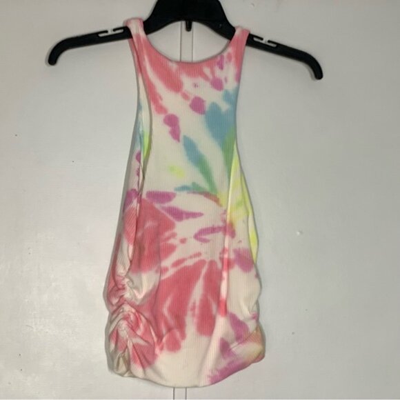 Afrm Tie-Dye Side Ruching Ribbed Racerback Tank Top - Picture 7 of 11